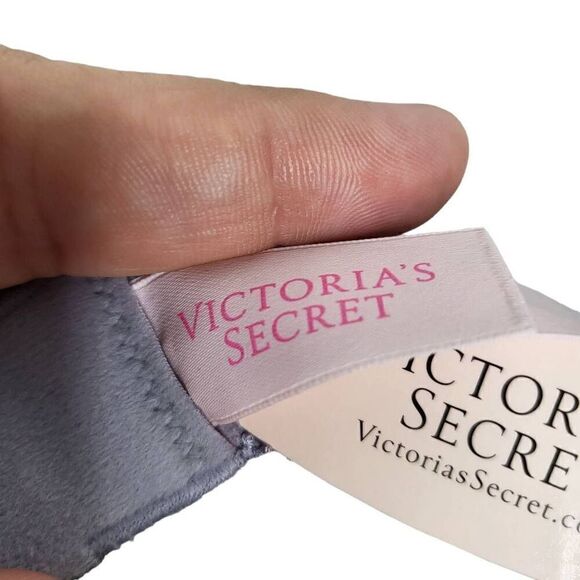 Victoria’s Secret Dream Angels Rhinestone Pearl Demi Gray Bra Size 32D - Picture 8 of 10